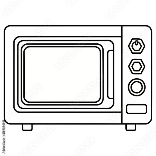 Microwave oven line art