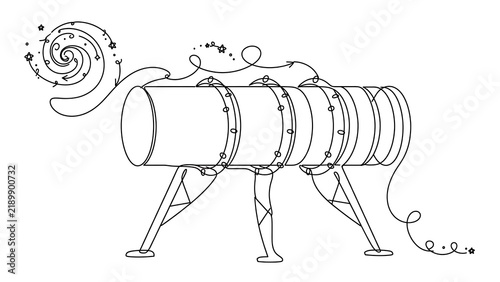 Industrial Pipe white background.
