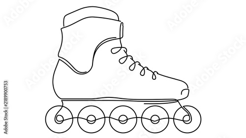 Obraz na płótnie Roller Skate white background.