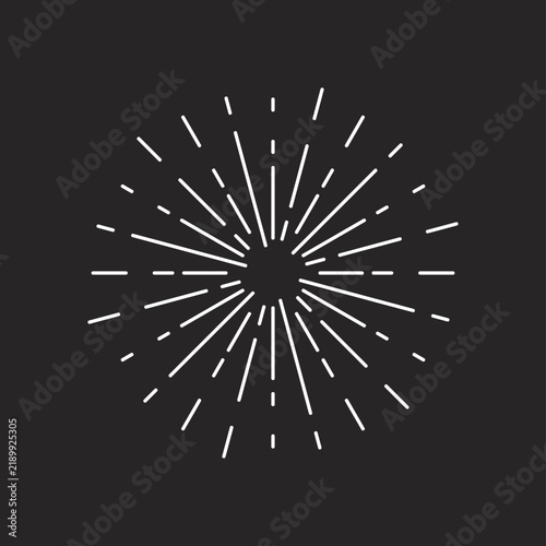 Sunburst design on black vector