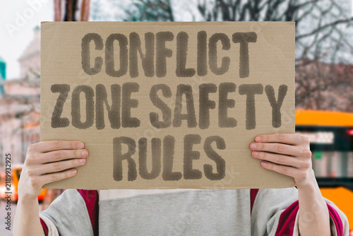 Obraz na plátně "Conflict Zone Safety Rules" Immediate safety and entry eligibility for travelers during active conflict