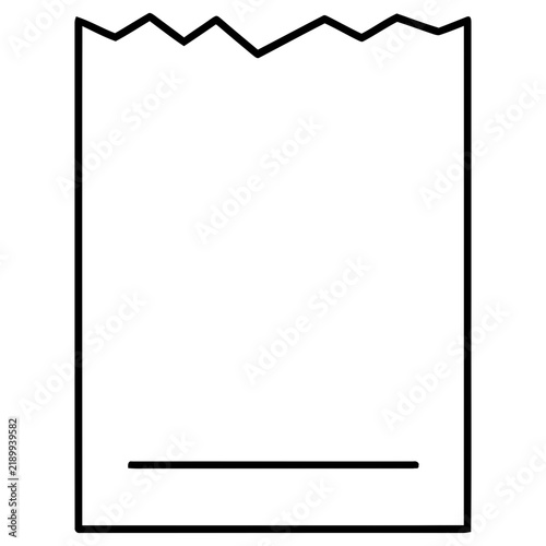 Simple Line Drawing of a Bag