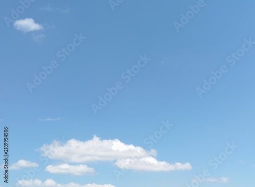 blue sky and clouds