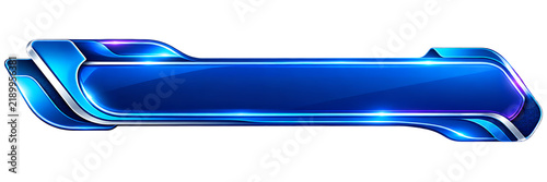 Futuristic Blue Title Bar: A sleek, metallic blue title bar with glowing accents, ideal for news broadcasts, tech reviews, or modern graphic overlays, conveying innovation and advanced design.