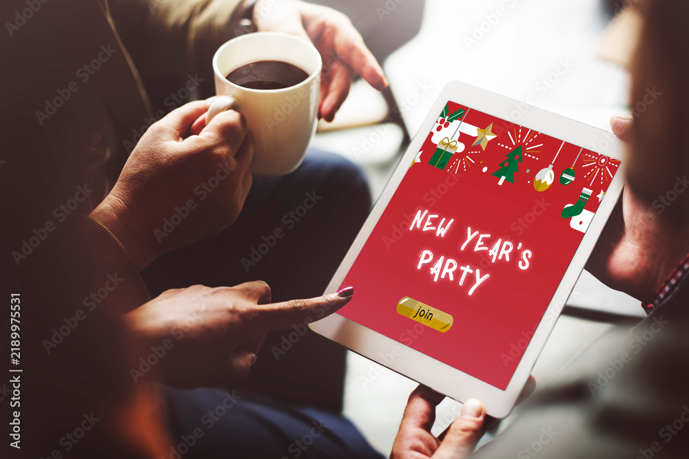 Naklejka premium Merry X'mas Christmas Celebration Concept