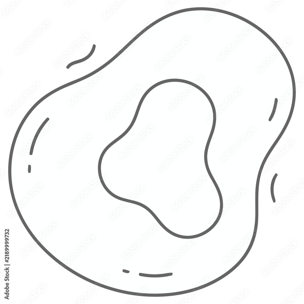 Fototapeta premium Abstract organic shape outline