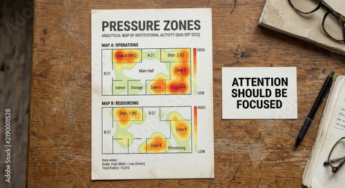 Naklejka Institutional Activity Heat Maps: Operations and Resourcing Analysis