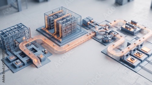Futuristic Microchip Design, Crystal Clear Processing Unit, Circuit Board Pathways, Advanced Technology, Abstract Concept