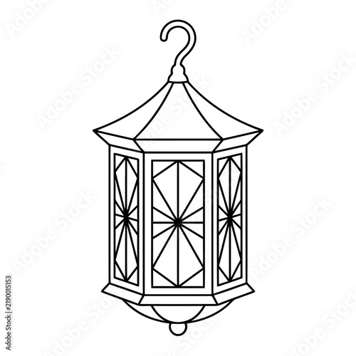 Outline of a hanging lantern