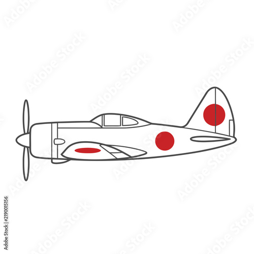 Outline of a Japanese Zero Fighter Plane