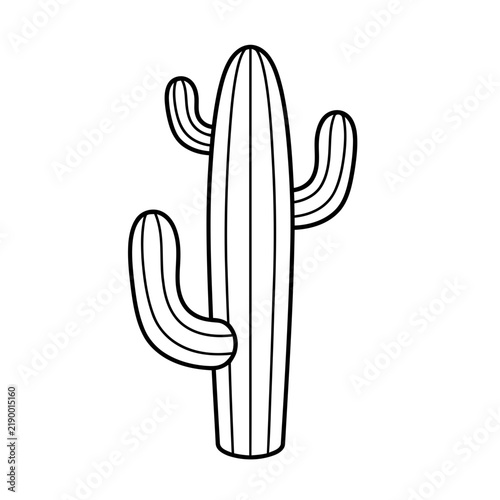Outline of a Saguaro Cactus
