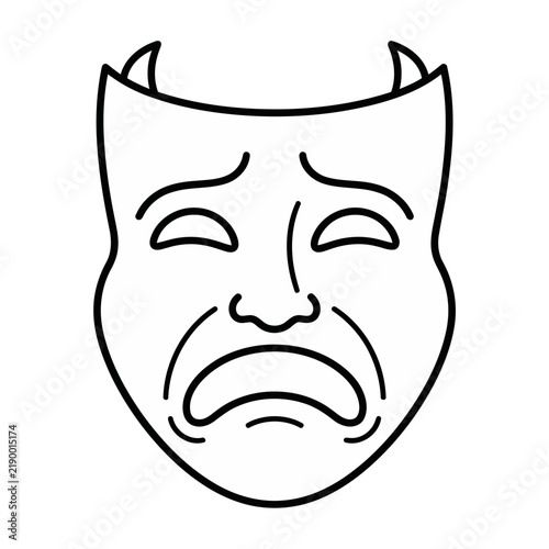 Sad Theater Mask Icon