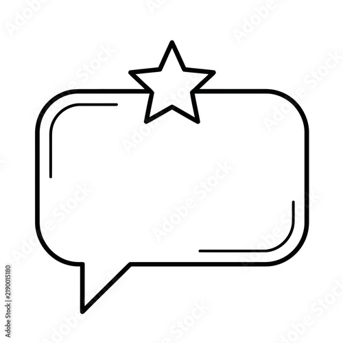 Speech bubble with star icon