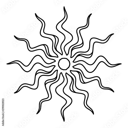 Stylized Sun Outline