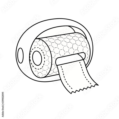 Toilet Paper Roll Holder with Paper
