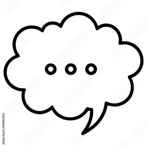 Speech bubble with three dots