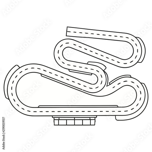 Winding Road Illustration