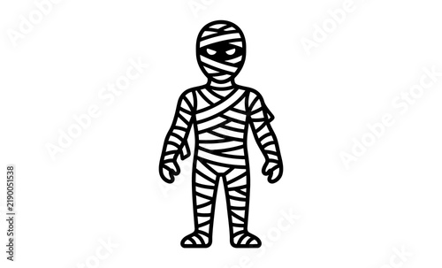 Konstfotografi Mummy Character Flat Vector Illustration