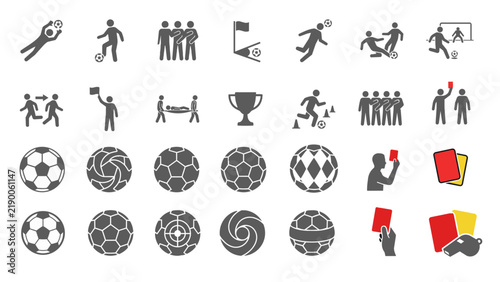 Naklejka サッカー関連のアイコン