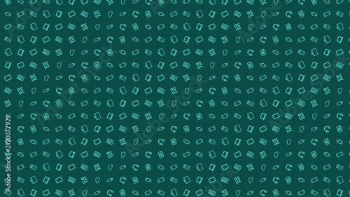 Dark Green Tech Themed Pattern 4K 60FPS seamless Looping Video Background