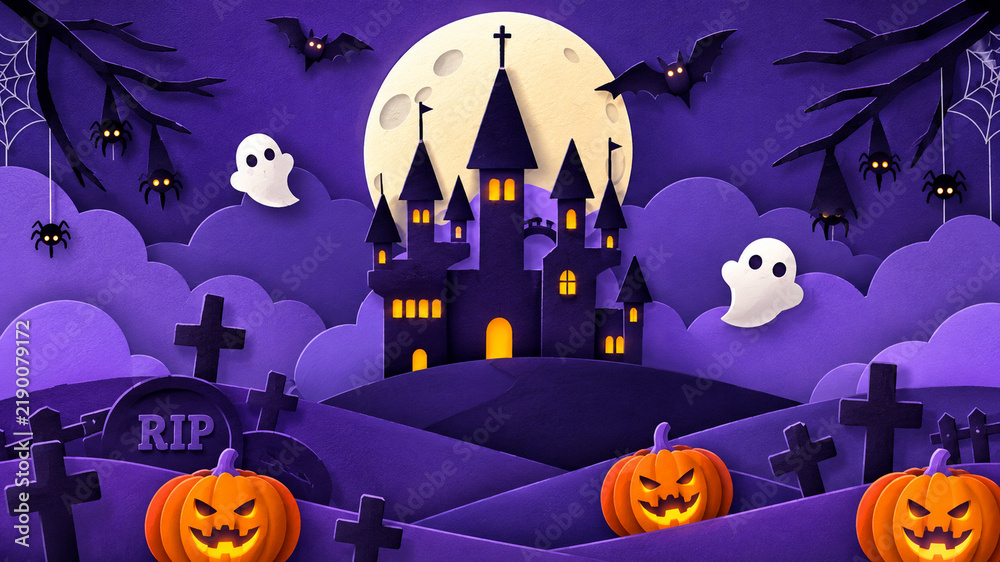 Fototapeta premium halloween background with pumpkin