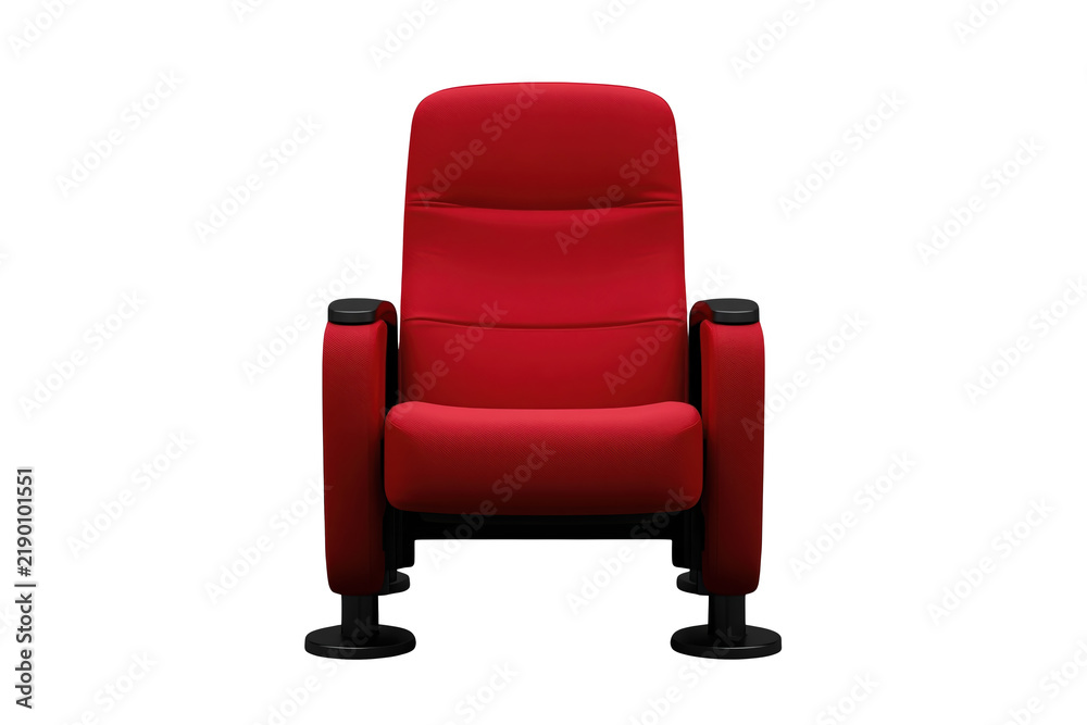 Obraz premium Red Upholstered Theater Seat
