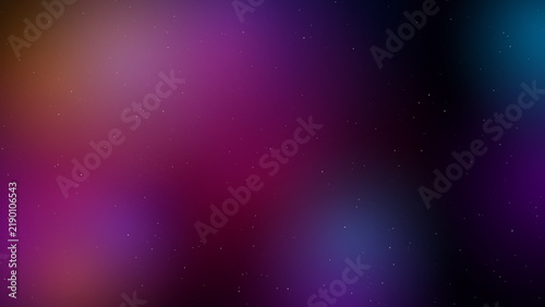 Soft gradient nebula background with subtle star field and deep space color atmosphere