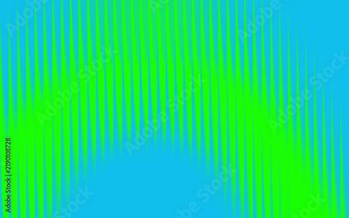 Abstract vertical green lines on a blue background