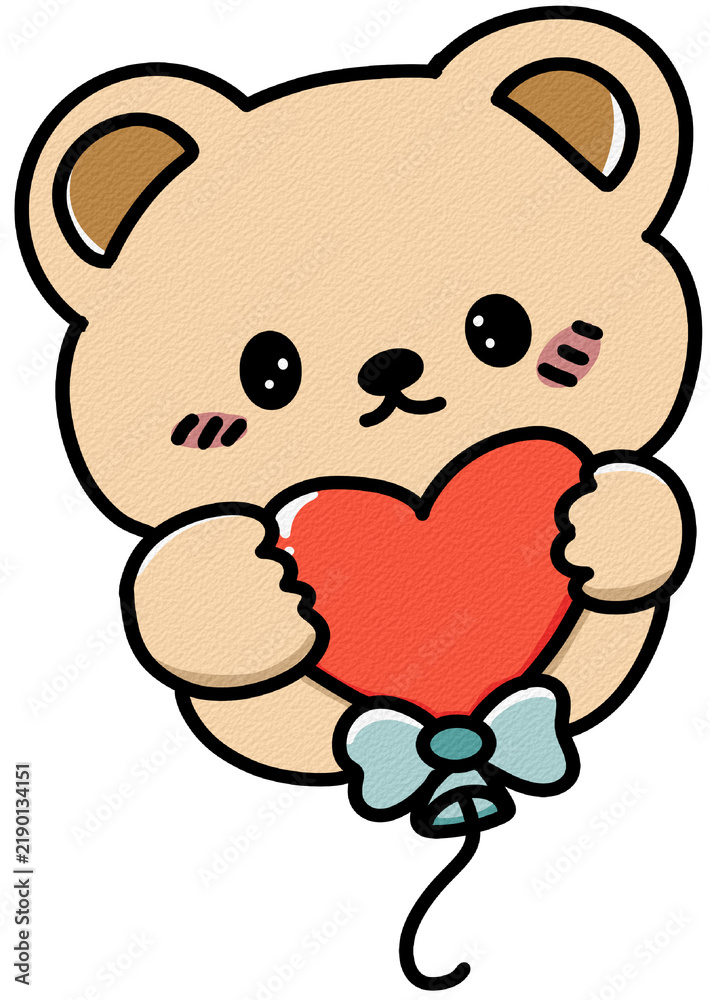 Fototapeta premium Kawaii Animal Balloon