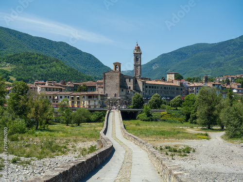 Photography Traditional Stone Buildings In Historic Village Center Streets, Bobbio, Italy