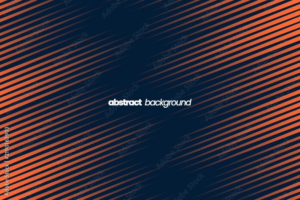 Fototapeta premium Futuristic Diagonal Halftone Speed Stripe Texture Abstract Background with Glowing Orange Lines on Dark Blue for Athletic Esports Apparel Graphic Design