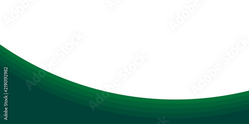 Abstract dark green wavy layered background with white copy space, modern corporate footer wave template for presentation, banner, and business card design