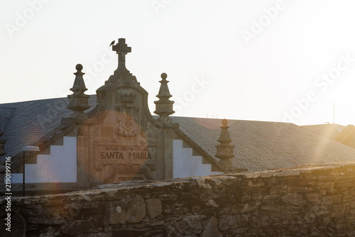 Bild auf Leinwand Historic Stone Building Facade of the Provincial Home of Santa María, Lugo, Spai