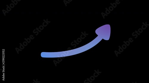  Gradient Arrow Flow with Alpha Channel 4K Smooth Motion Direction Animation for VFX and Video Editing