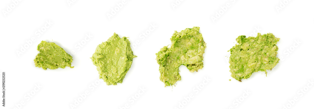 Obraz premium Avocado Smear Isolated, Sharwil Puree, Brown Avocados Paste, Fresh Alligator Pear Cream