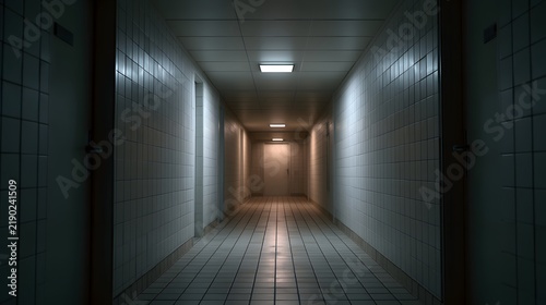 Close-up view of realistic photograph liminal space creepy liminal horror for festive template