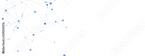 Modern Abstract Data Connection Pattern with White Background