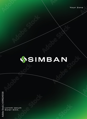 Modern Green and Black Abstract Corporate Business Branding Template
