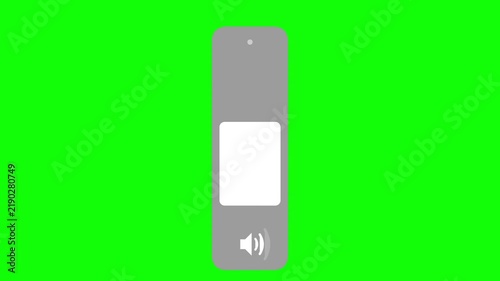 Volume Control Interface Slider Animation on Green Screen Background for Production Editing UI Elements