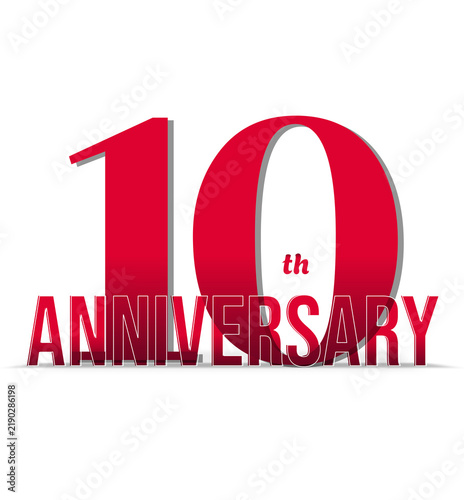 Принти на полотні 10th Anniversary, Tenth Year Celebration, Wedding Anniversary Milestone, Special