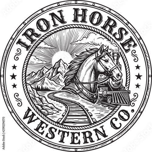 Vintage horse head emblem design as a heraldic vector illustration