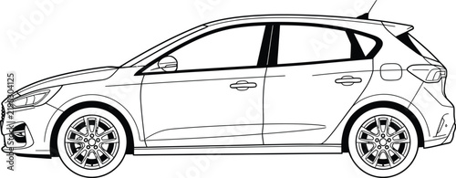 black and white car