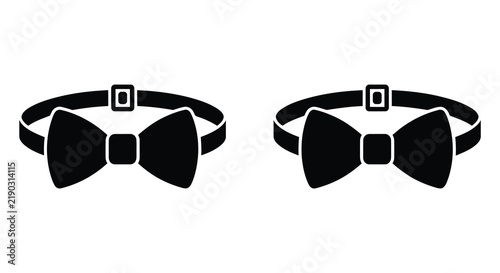 Принти на полотні Black vector illustrations of various bow ties and formal wear accessories