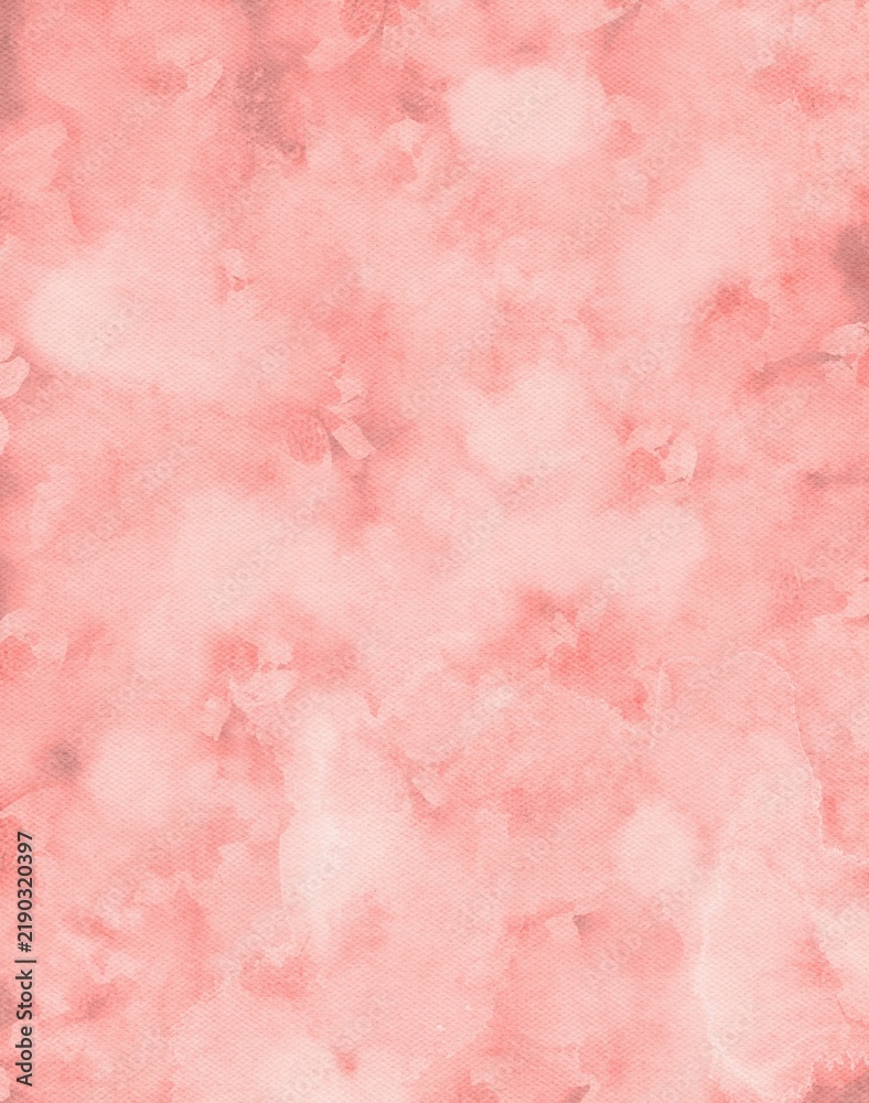 Fototapeta premium Soft blush pink watercolor paper background with subtle abstract cloud texture