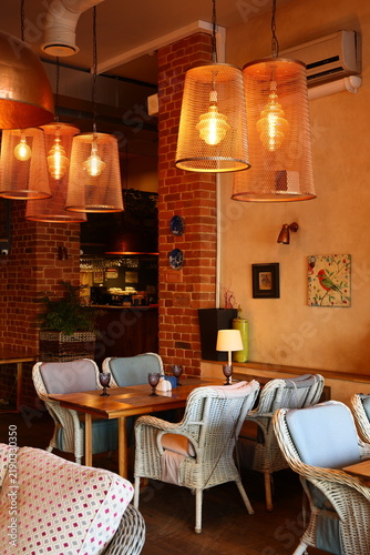 Obraz na plátne Relaxing area accented by soft textiles and natural light
