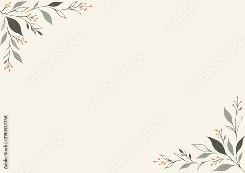 Elegant Botanical Corner Decoration with Minimal Leaf Branches