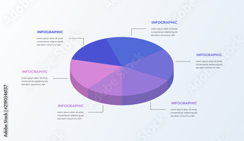 3D Pie Chart Infographic Template for Business Data Visualization