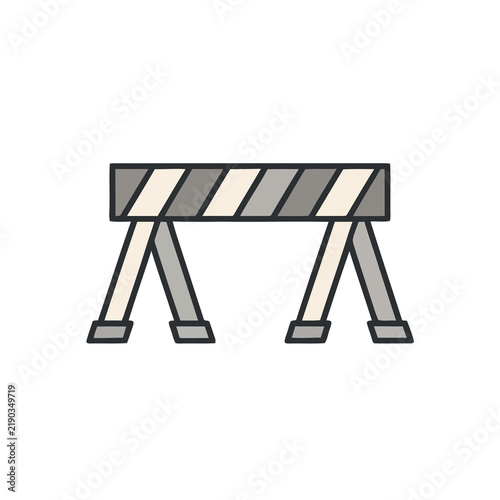 Принти на полотні Construction barrier with diagonal stripes