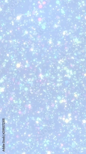縦型の輝く光と青いきらめく冬のクリスマス背景