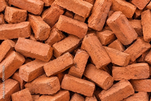 Obraz w ramie Clay Brick Background. Brick Background.